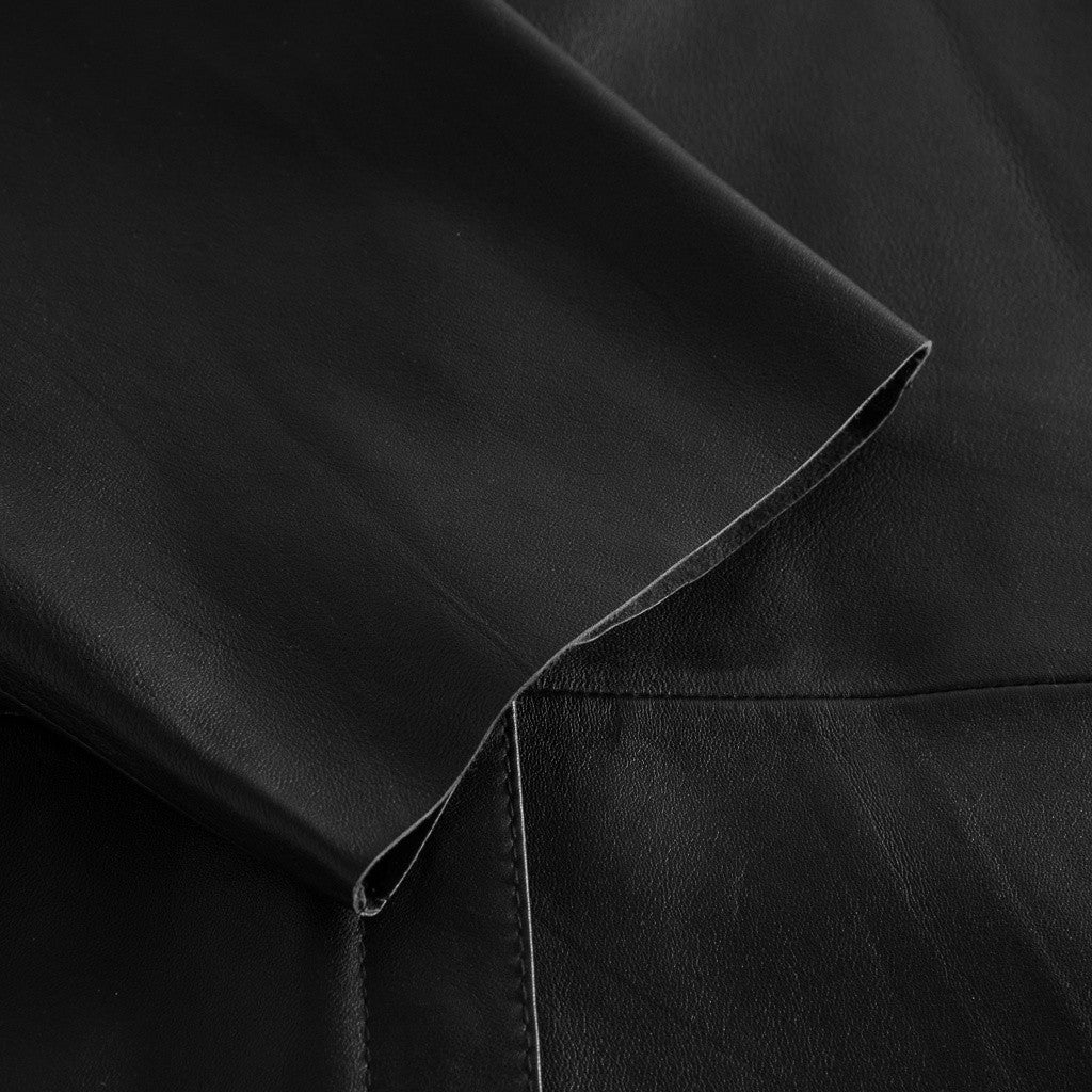 Depeche 13626 3/4 sleeve loose shirt leather black