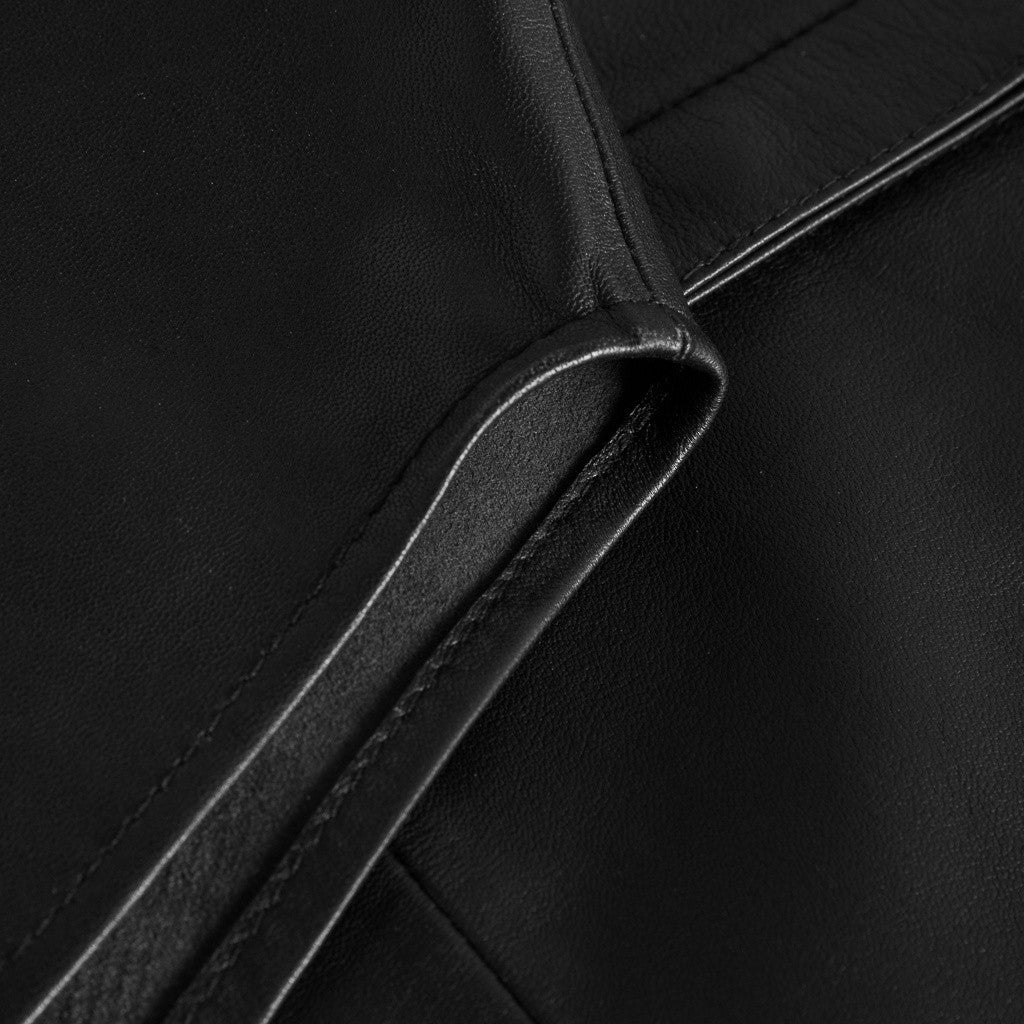 Depeche 13626 3/4 sleeve loose shirt leather black