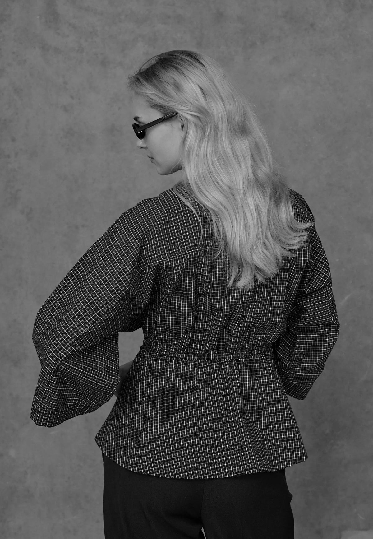 Love & Divine love1510-1 shirt check black