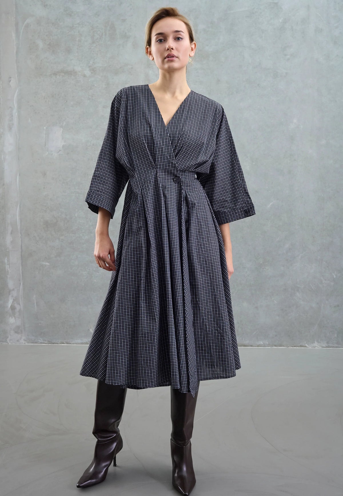 Love & Divine love1602-1 dress check black