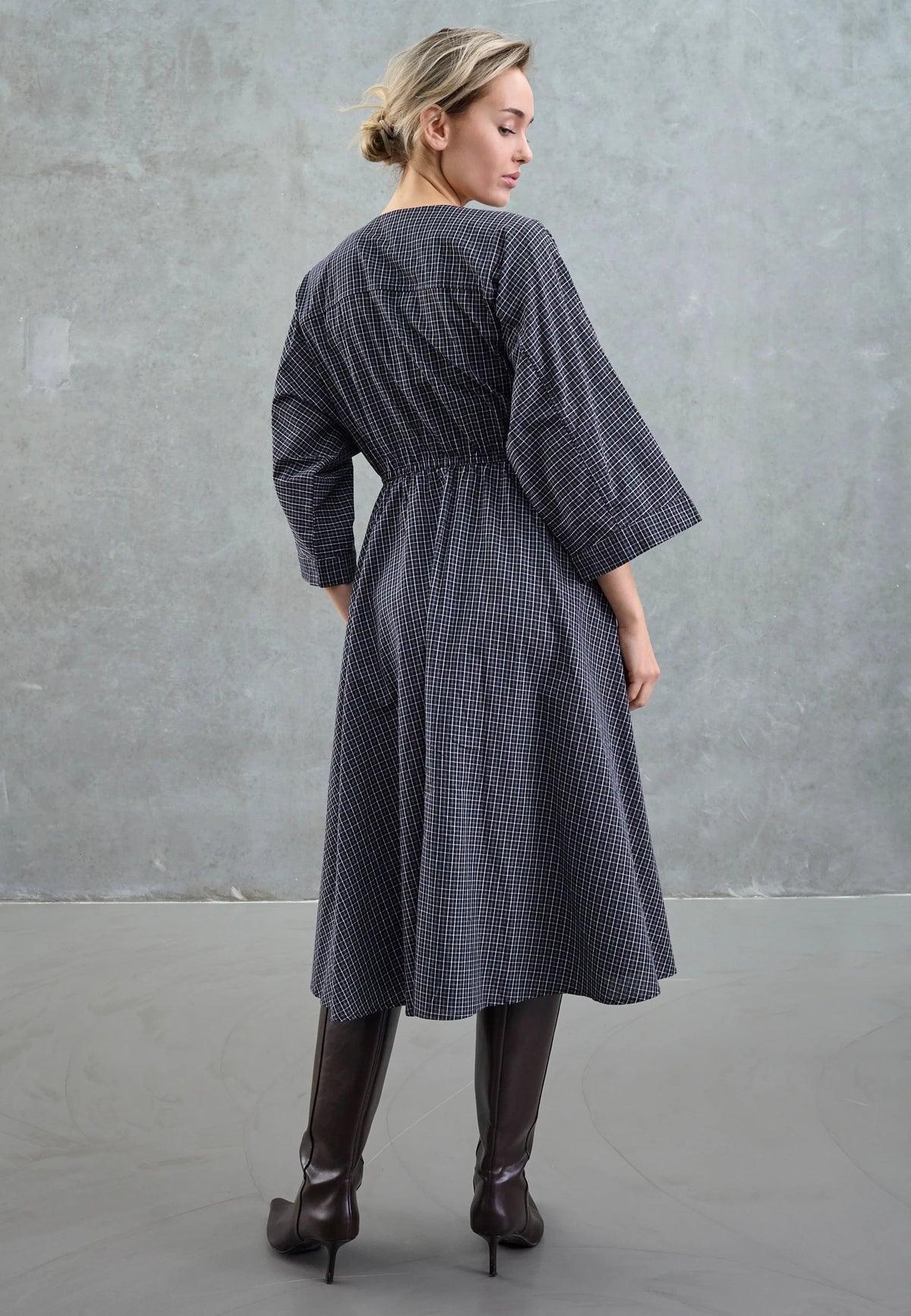 Love & Divine love1602-1 dress check black