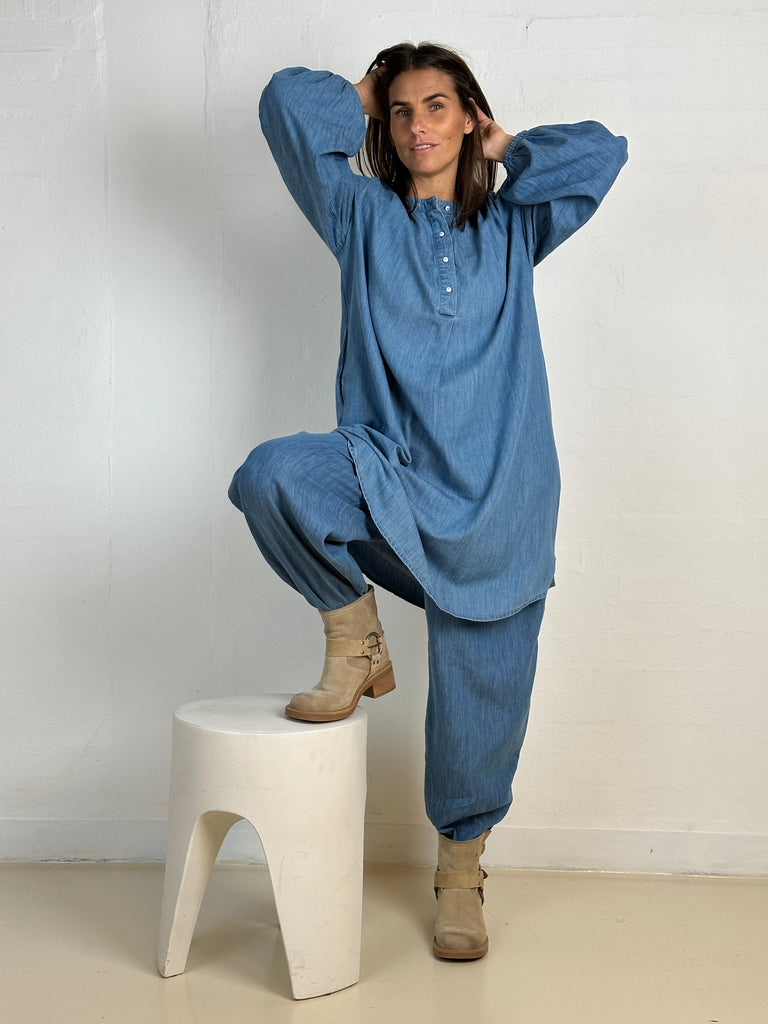 Gaspar 2510701 Pisa tunic dress light