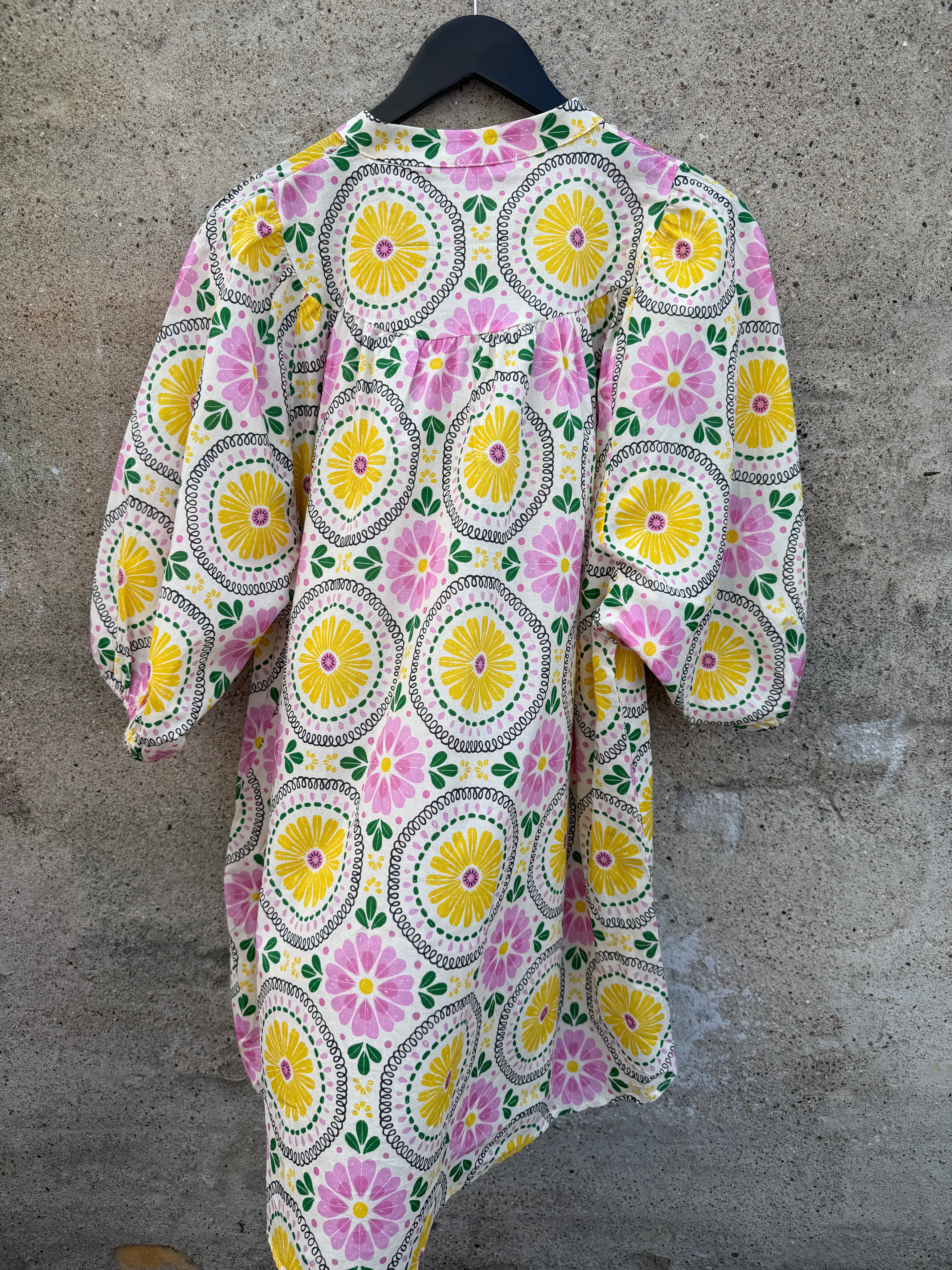 Boho Love B1380 tunic flower multi yellow