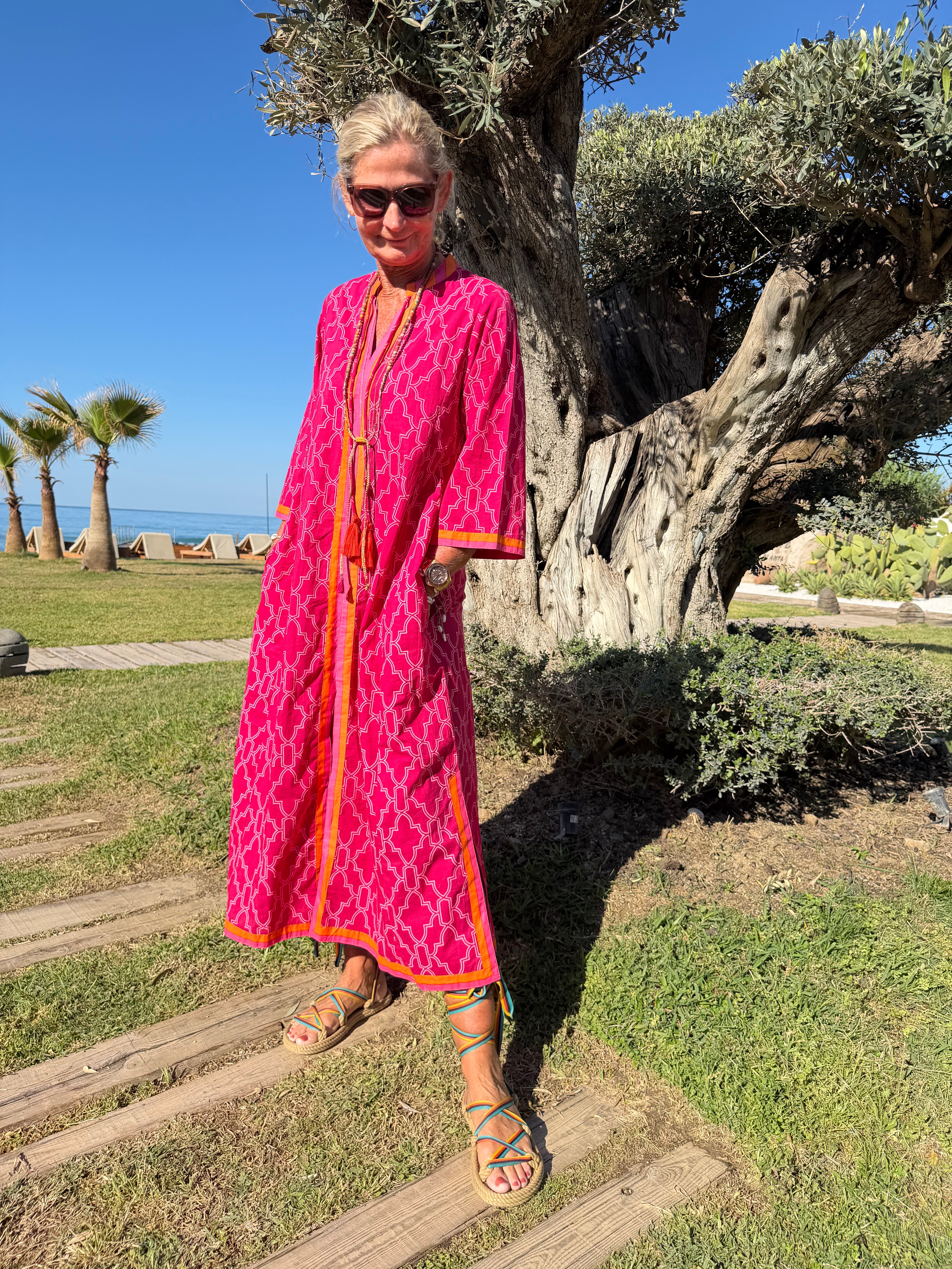 WAUW Tabita dress pink and berry