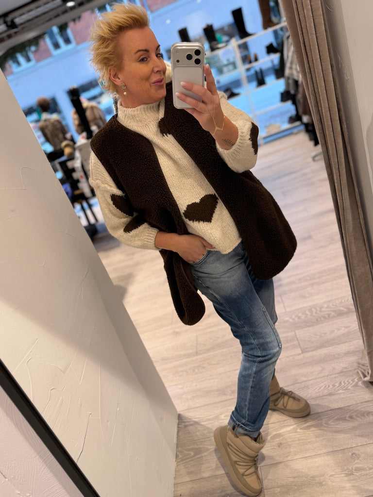 Boho Love B1313 strik hearts beige