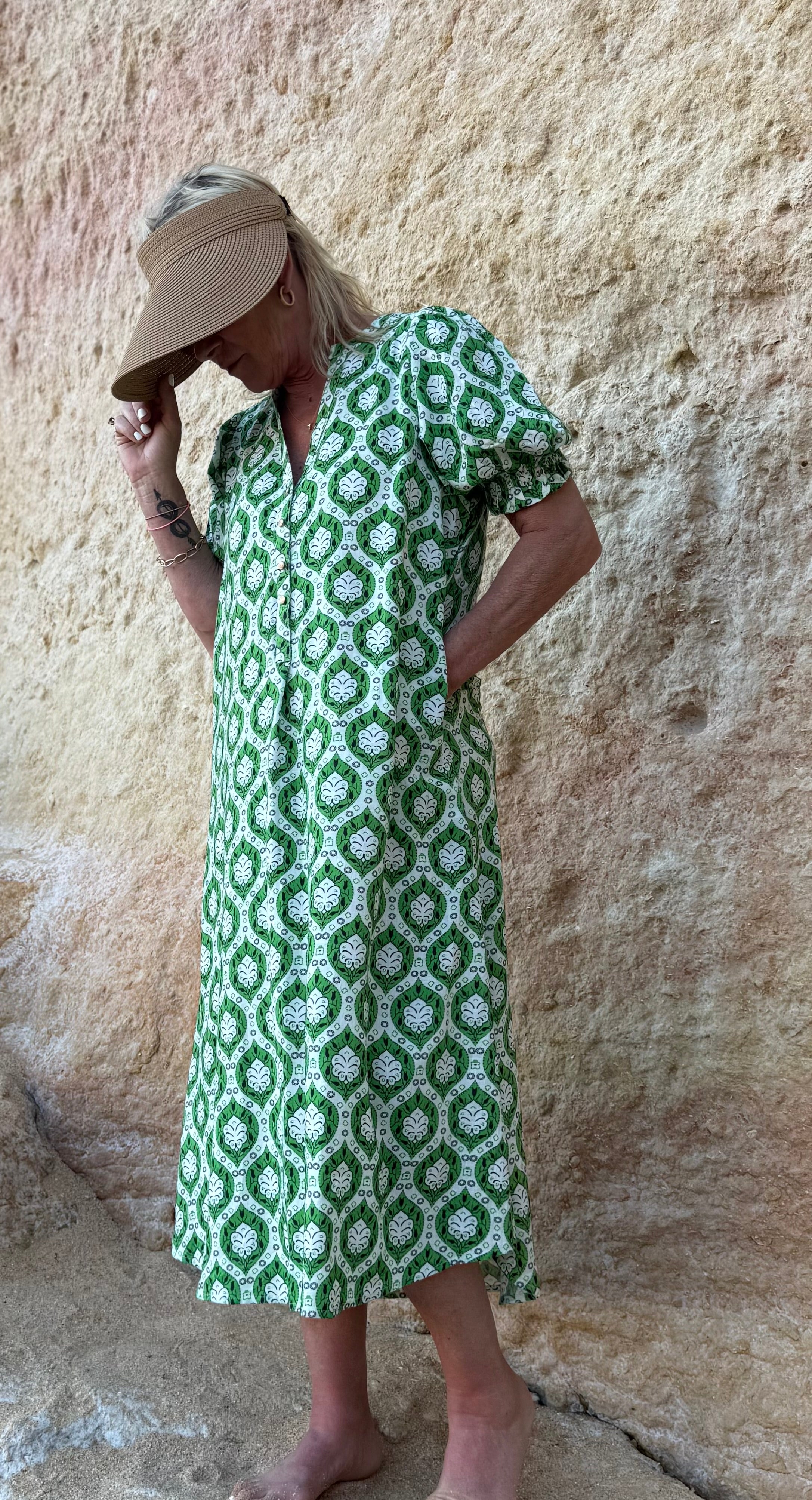 Gaspar 2601750 Tunø dress print green