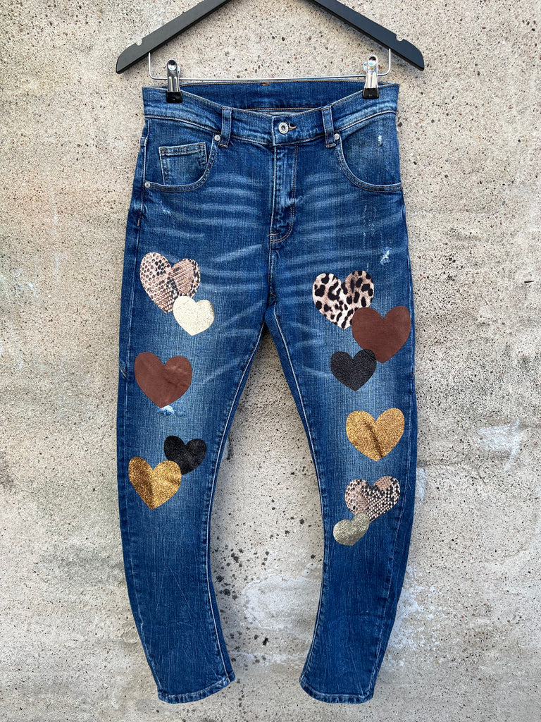 By Engbork Milo jeans hearts denim