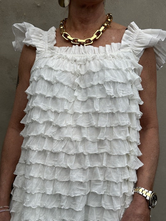 Gaspar 2401703 Carmen kjole white