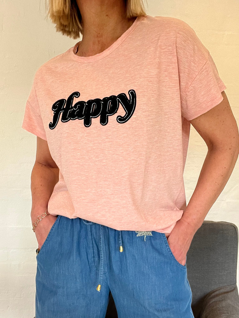 Gaspar 2401337 Happy boxy t-shirt rose