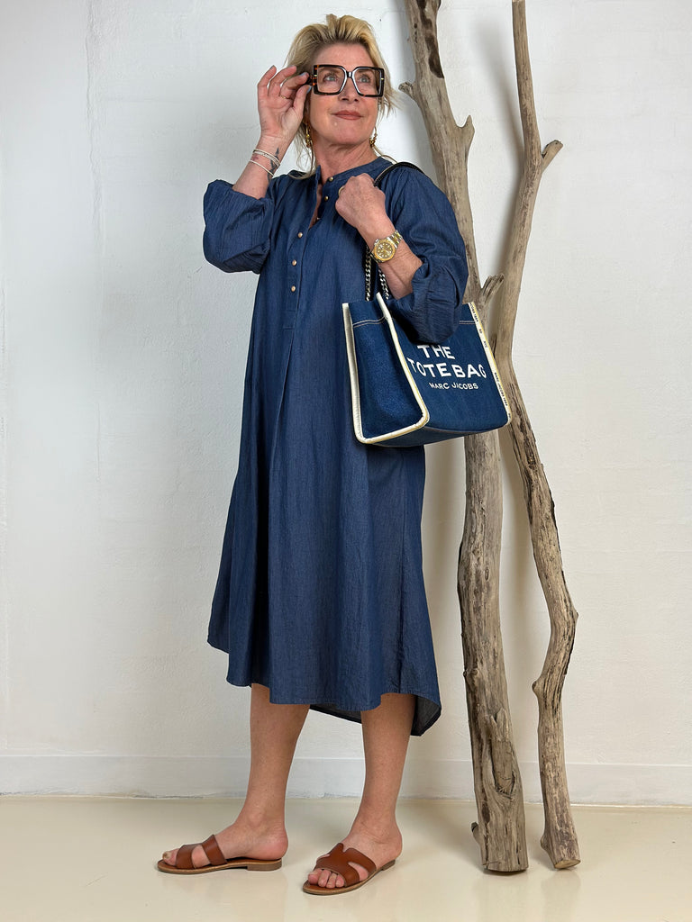 Gaspar 2407702 Luna denim dress blue