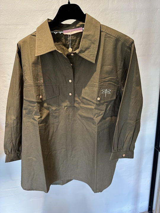 Gaspar 2501313 Oslo skjorte poplin olive