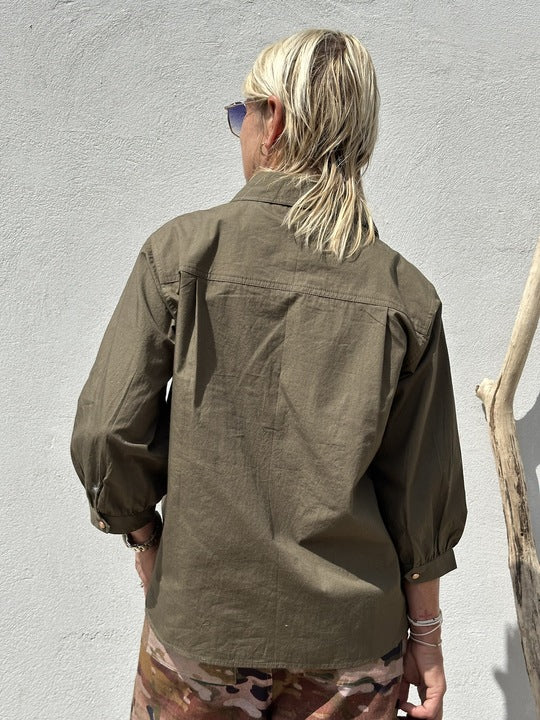 Gaspar 2501313 Oslo skjorte poplin olive