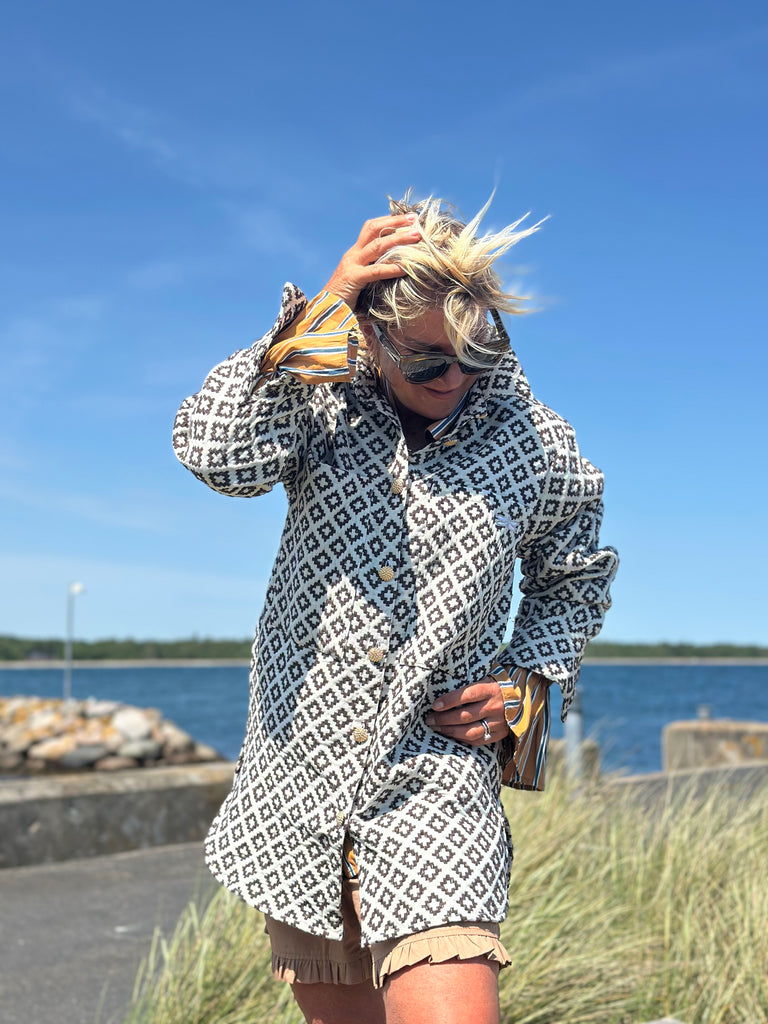 Gaspar 2501366 Stockholm jacqaurd shirt brown