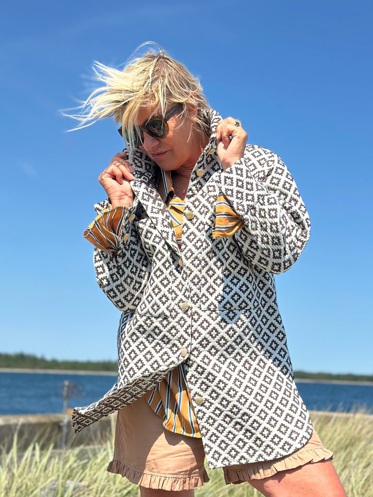 Gaspar 2501366 Stockholm jacqaurd shirt brown