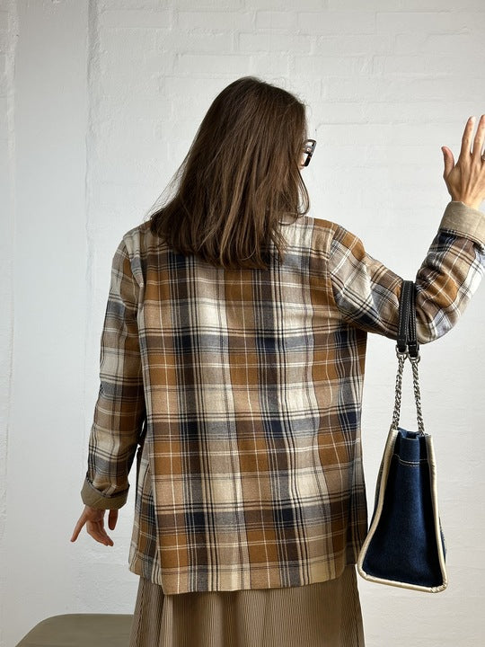 Gaspar 2507306 Napoli check blazer camel