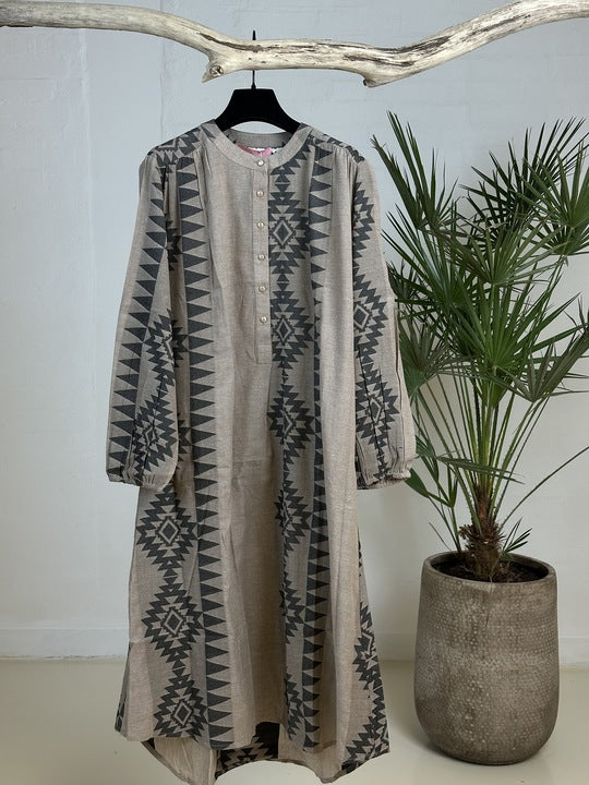 Gaspar 2507700 Luna jacquard kjole dark