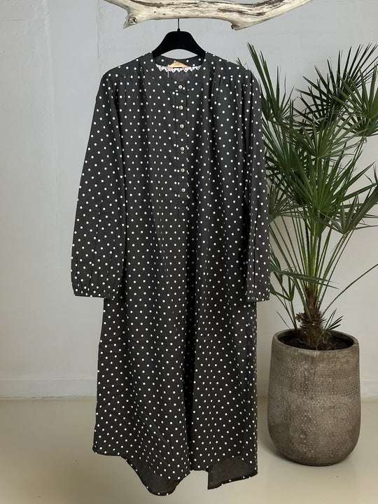 Gaspar 2507712 Luna dot kjole dark