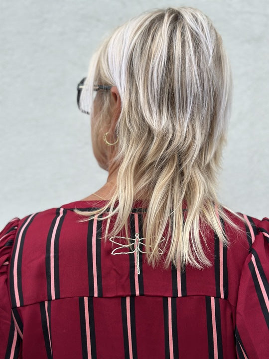 Gaspar 2507715 Tunø stripe kjole bordeaux