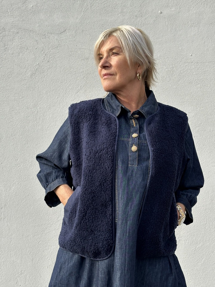 Gaspar 2510301 Duffy waistcoat blue