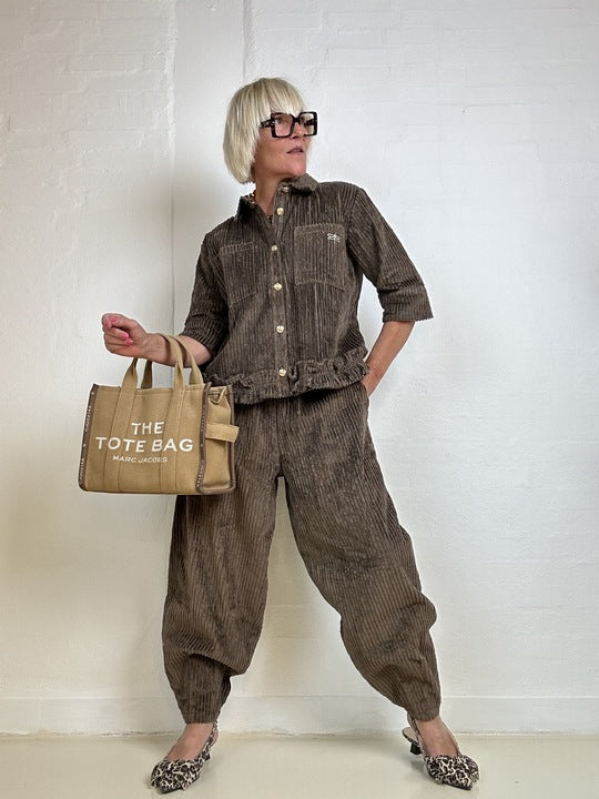 Gaspar 2510303 Vigo corduroy shirt taupe