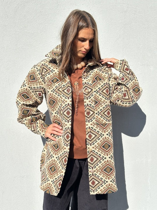 Gaspar 2510312 Stockholm jacquard shirt brown