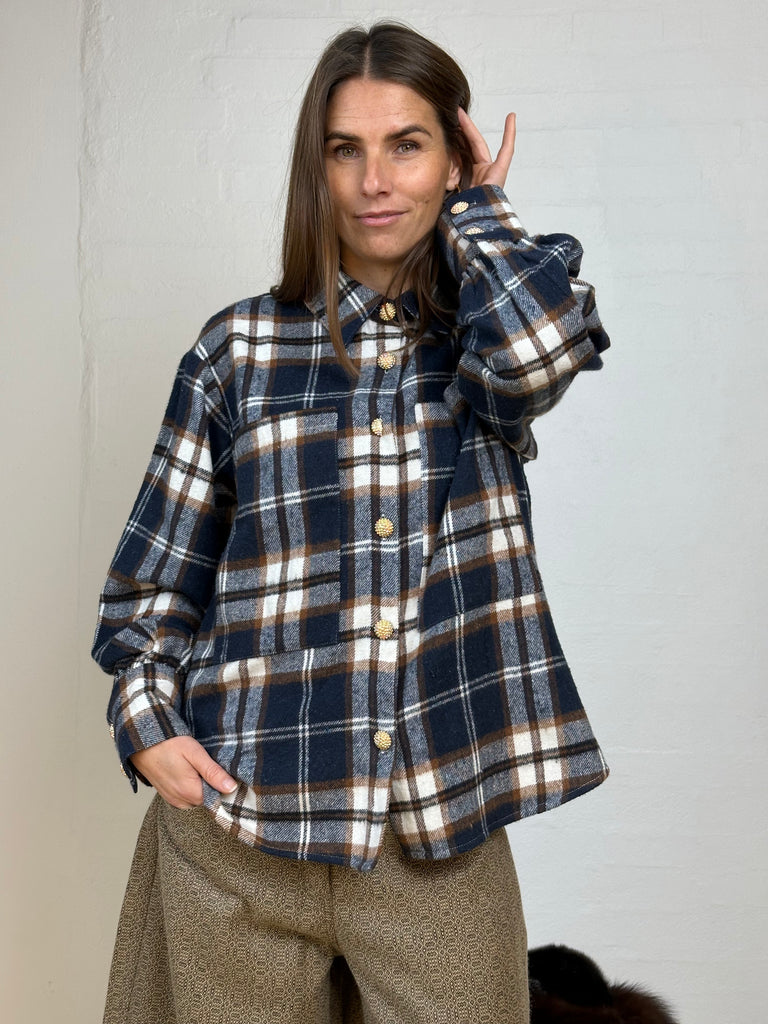 Gaspar 2510327 Malmø check skjorte dark