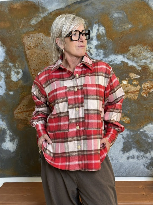 Gaspar 2510331 Malmø skjorte brushed red