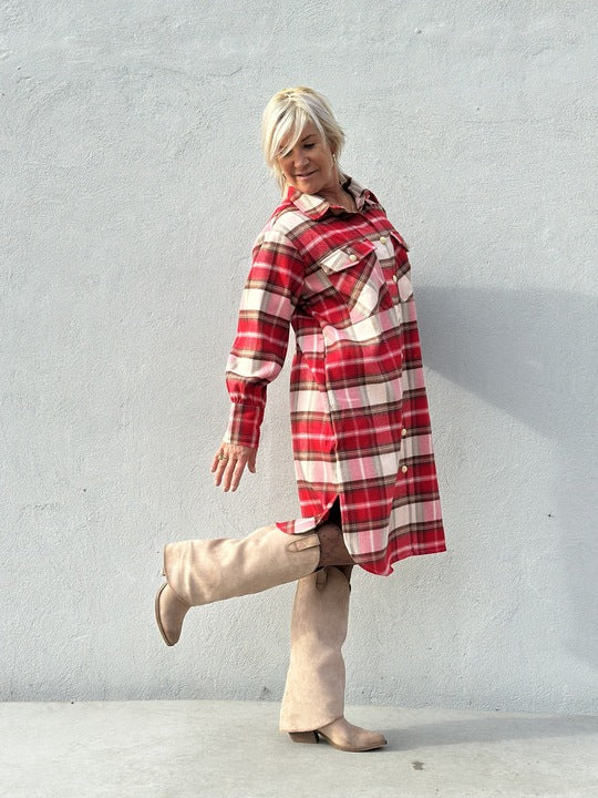 Gaspar 2510333 Aston skjorte brushed red