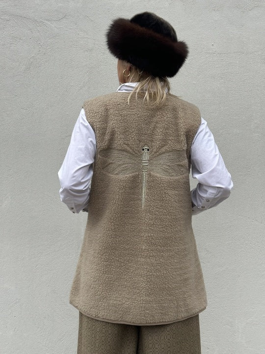 Gaspar 2510336 Duffy LONG waistcoat champagne