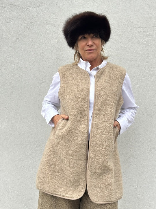 Gaspar 2510336 Duffy LONG waistcoat champagne