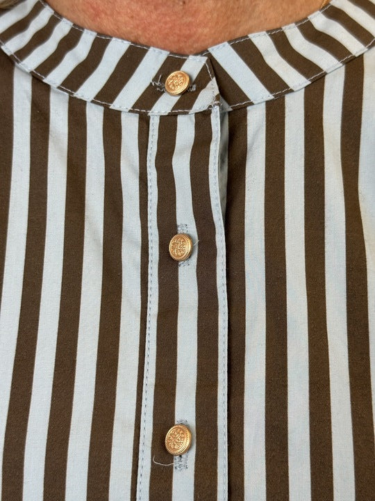 Gaspar 251338 Læsø stripe skjorte brown