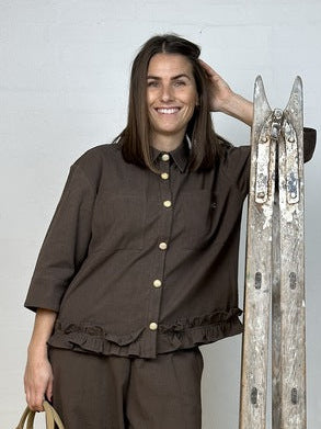 Gaspar 2510339 Vigo canvas shirt brown