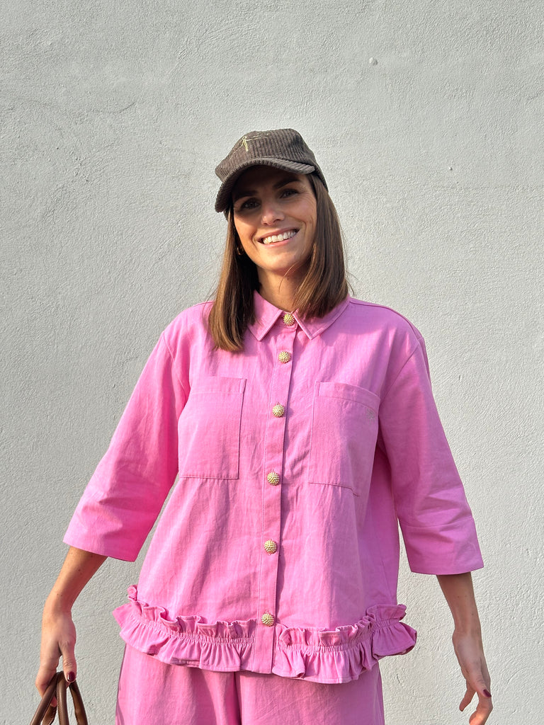 Gaspar 2510339 Vigo canvas shirt pink