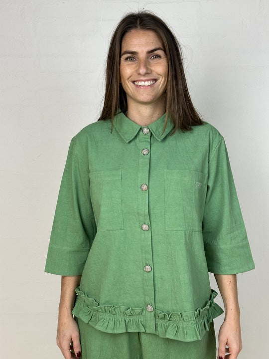 Gaspar 2510339 Vigo canvas shirt pistachio