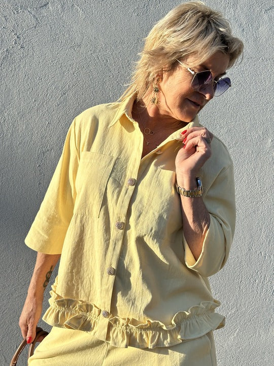 Gaspar 2510339 Vigo canvas shirt yellow
