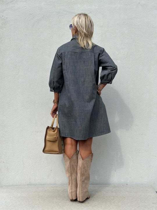 Gaspar 2510703 Rio dress raw denim