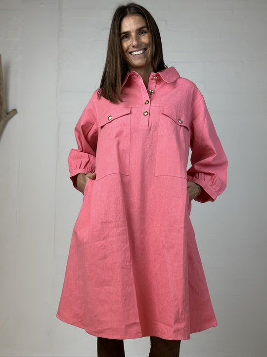 Gaspar 2510722 Rio dress canvas pink