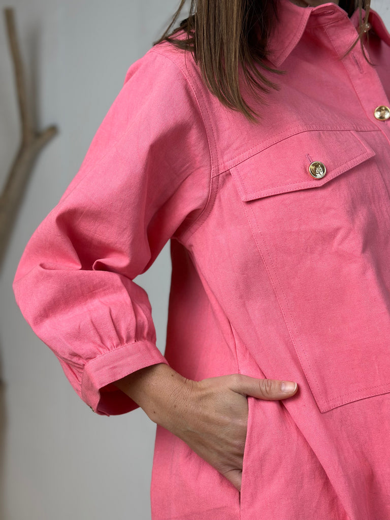 Gaspar 2510722 Rio dress canvas pink