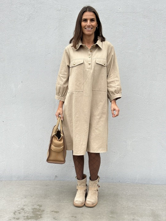 Gaspar 2510722 Rio dress canvas sand