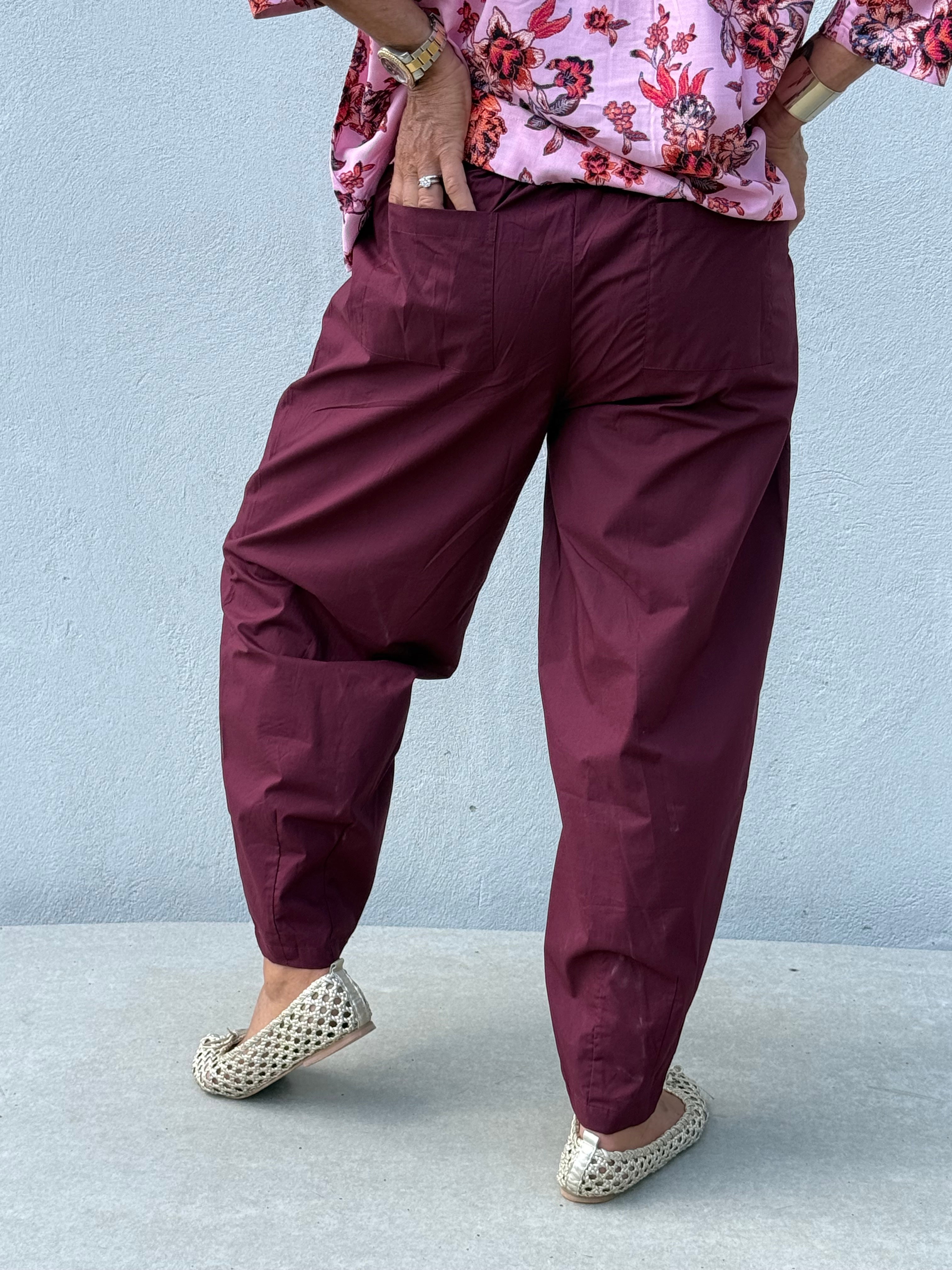 Gaspar 2510922 Colorado poplin pants plum