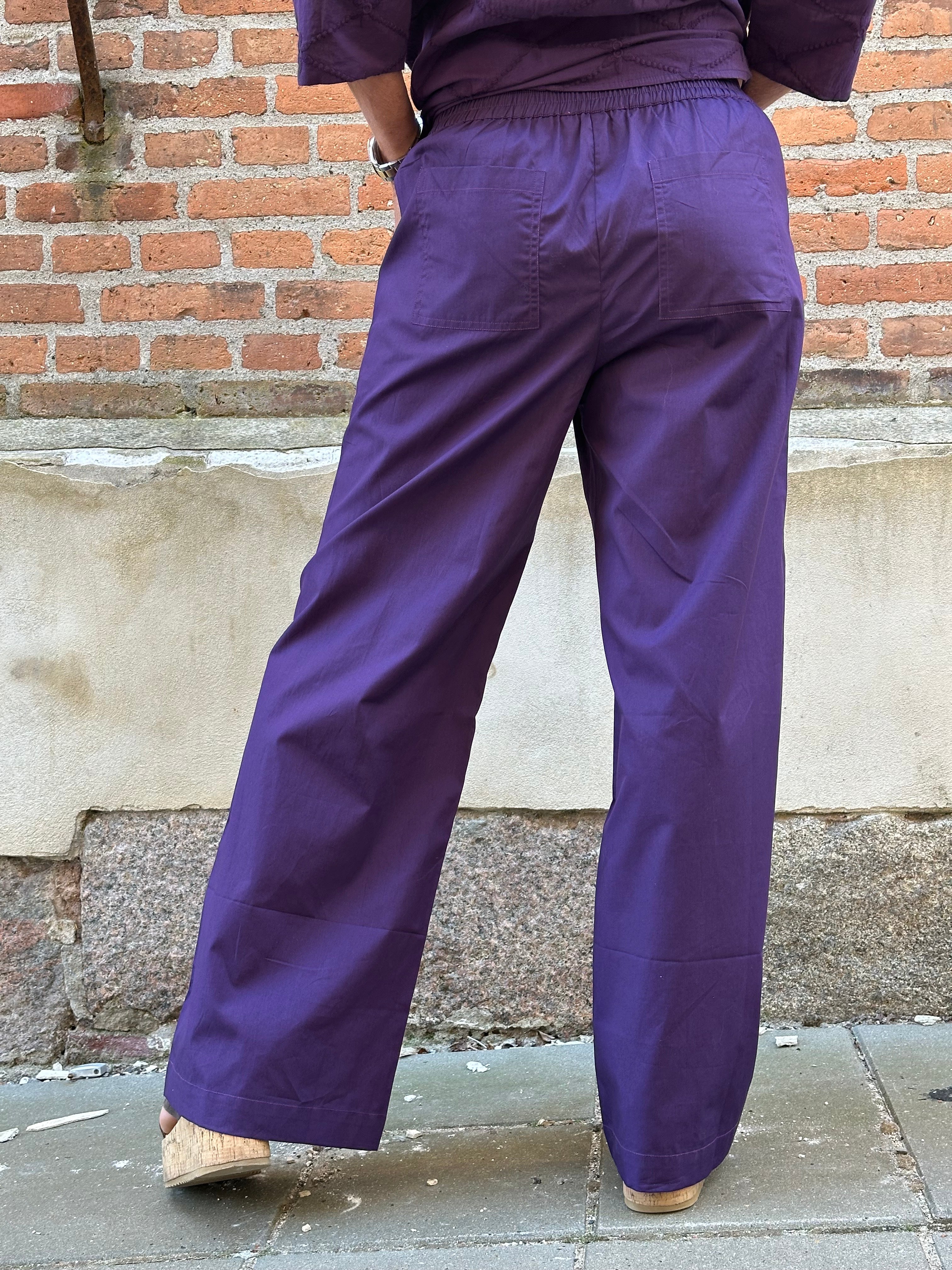 Gaspar 2510925 Honolulu poplin pants purple