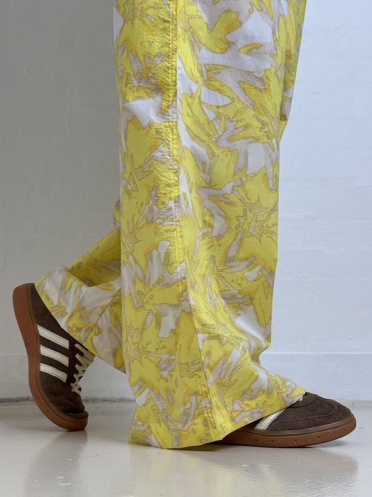 Gaspar 2510926 Honolulu flower pants yellow