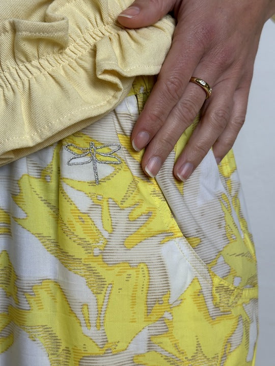 Gaspar 2510926 Honolulu flower pants yellow