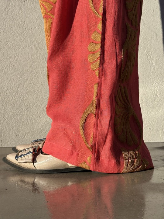 Gaspar 2510929 Honolulu jacquard pants coral