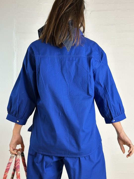 Gaspar 2601312 Oslo poplin shirt royal