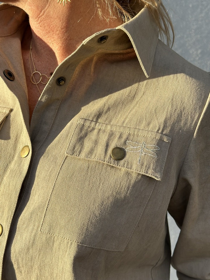 Gaspar 2601315 Lyon canvas shirt sand