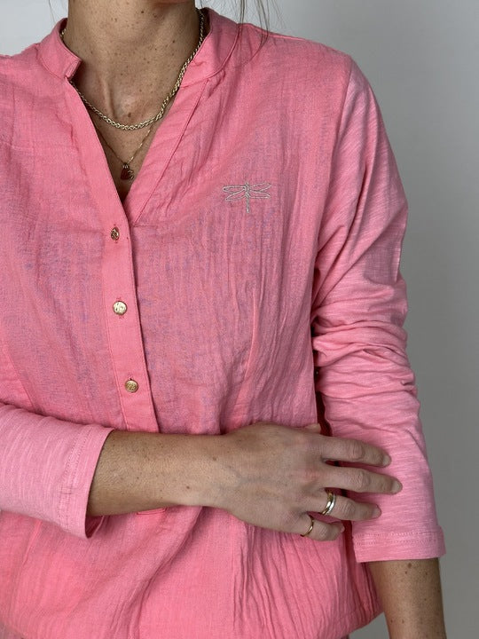 Gaspar 2601324 Palermo blouse coral