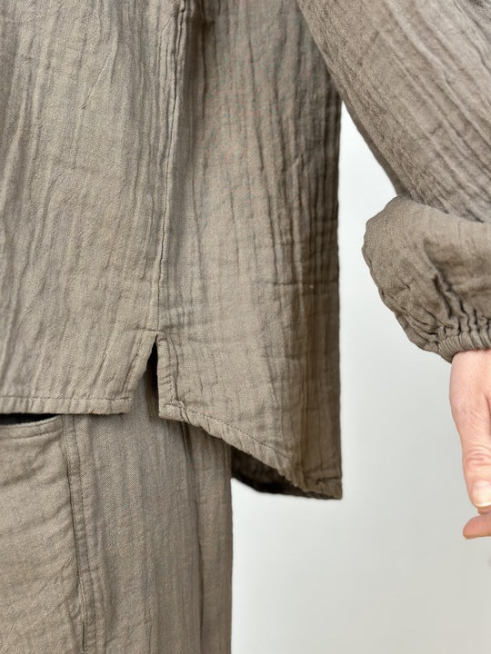 Gaspar 2601325 Læsø blouse gause brown