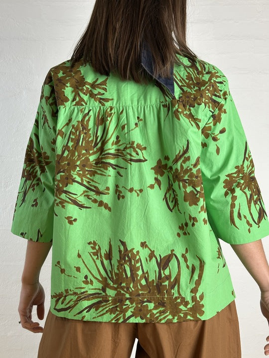 Gaspar 2601331 Porto blouse print green