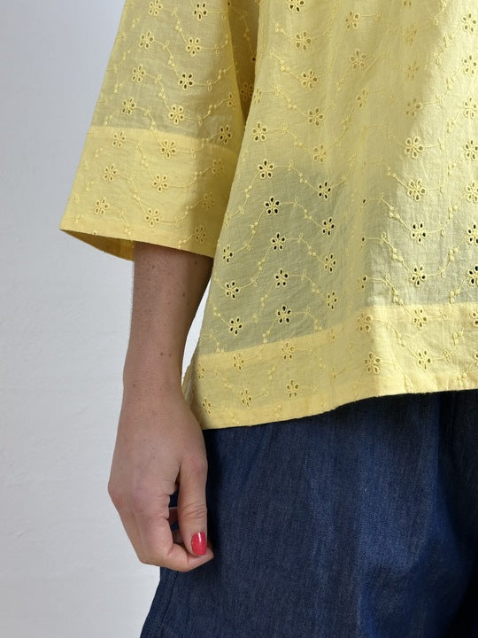 Gaspar 2601337 Porto broderi anglaise yellow